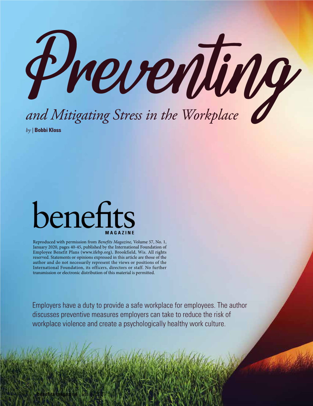 And Mitigating Stress in the Workplace by | Bobbi Kloss