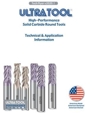 Ultra-Tool Speeds & Feeds Technical & Application Information