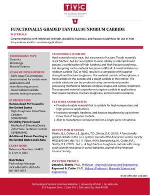 Functionally Graded Tantalum/Niobium Carbide Materials