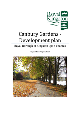 Canbury Gardens - Development Plan Royal Borough of Kingston Upon Thames