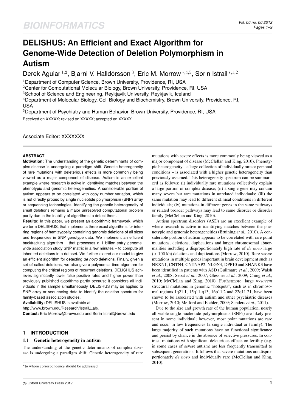 BIOINFORMATICS Pages 1–9