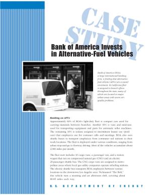Bank of America Invests in Alternative-Fuel Vehicles