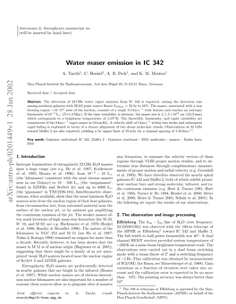 Water Maser Emission in IC 342