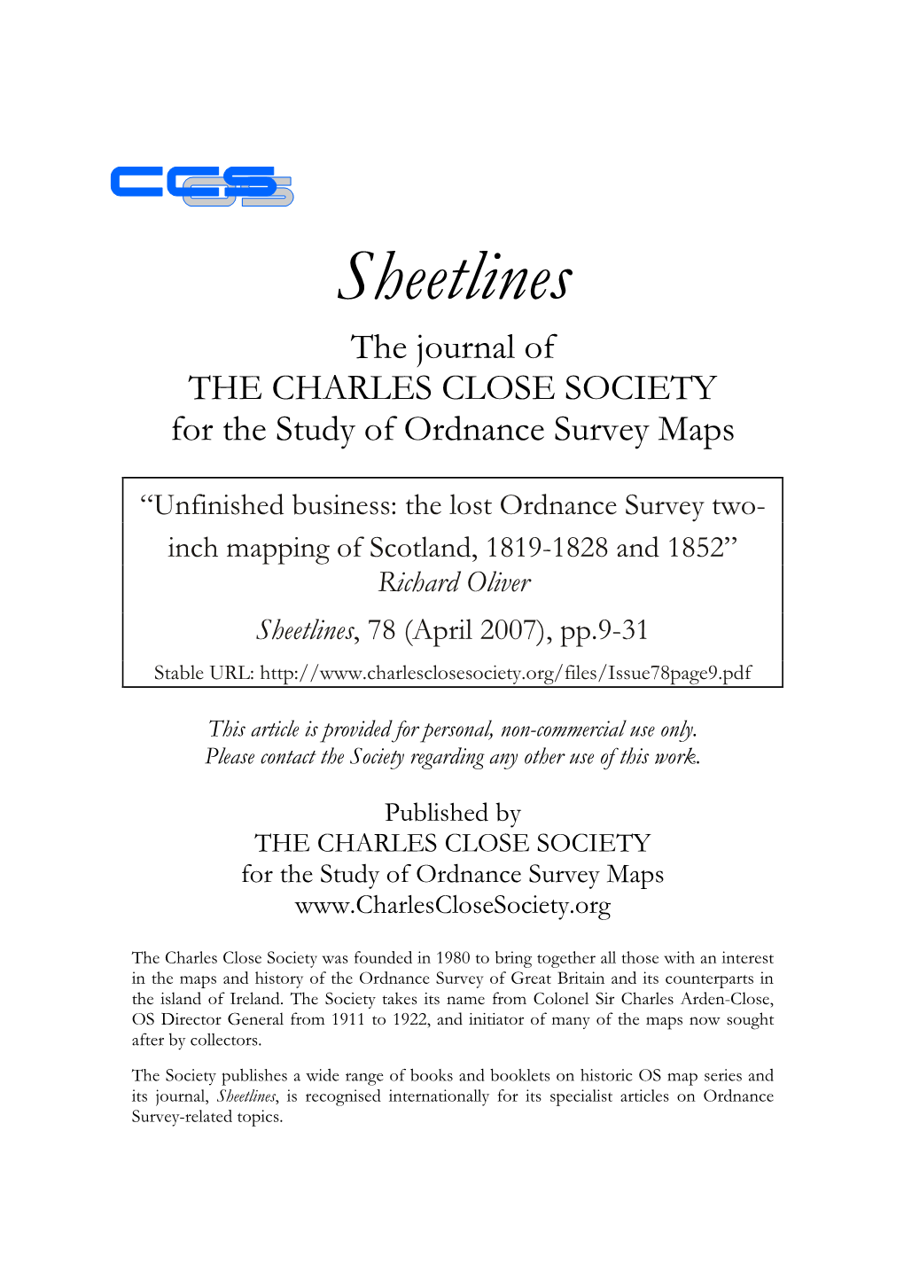 The Lost Ordnance Survey Two-Inch