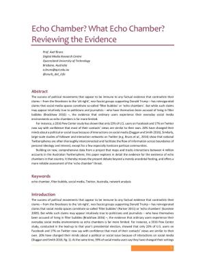 What Echo Chamber? Reviewing the Evidence