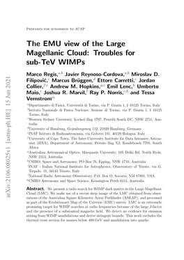 The EMU View of the Large Magellanic Cloud: Troubles for Sub-Tev Wimps