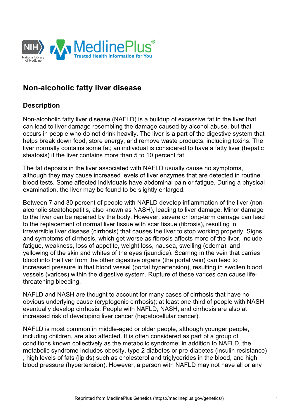 Non-Alcoholic Fatty Liver Disease