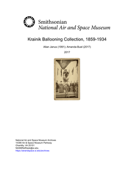 Krainik Ballooning Collection, 1859-1934