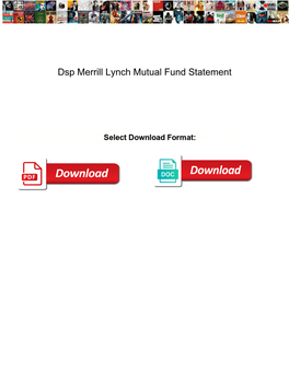 Dsp Merrill Lynch Mutual Fund Statement