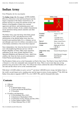 Indian Army - Wikipedia, the Free Encyclopedia 04/03/10 2:06 PM