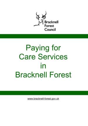 Paying for Care Services in Bracknell Forest