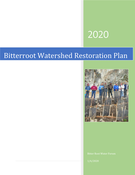 Bitterroot Watershed Restoration Plan