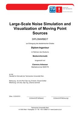 Large-Scale Noise Simulation and Visualization of Moving Point Sources