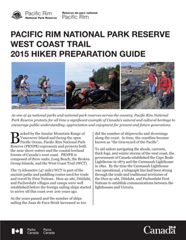 West Coast Trail 2015 Hiker Preparation Guide