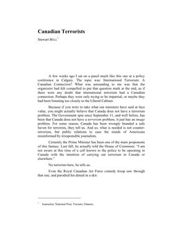 Canadian Terrorists
