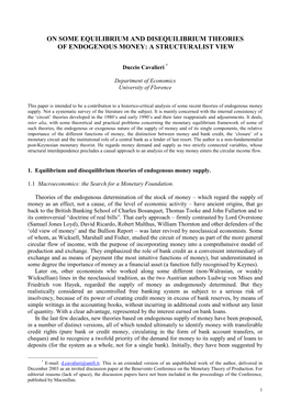 Monetary Circuit and the Institutional Role of a Central Bank As a Lender of Last Resort