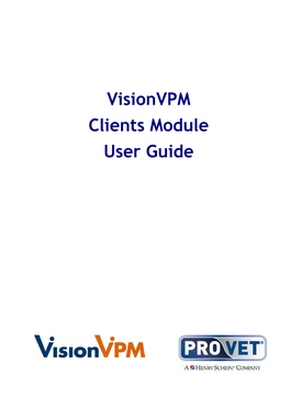 Visionvpm Clients Module User Guide