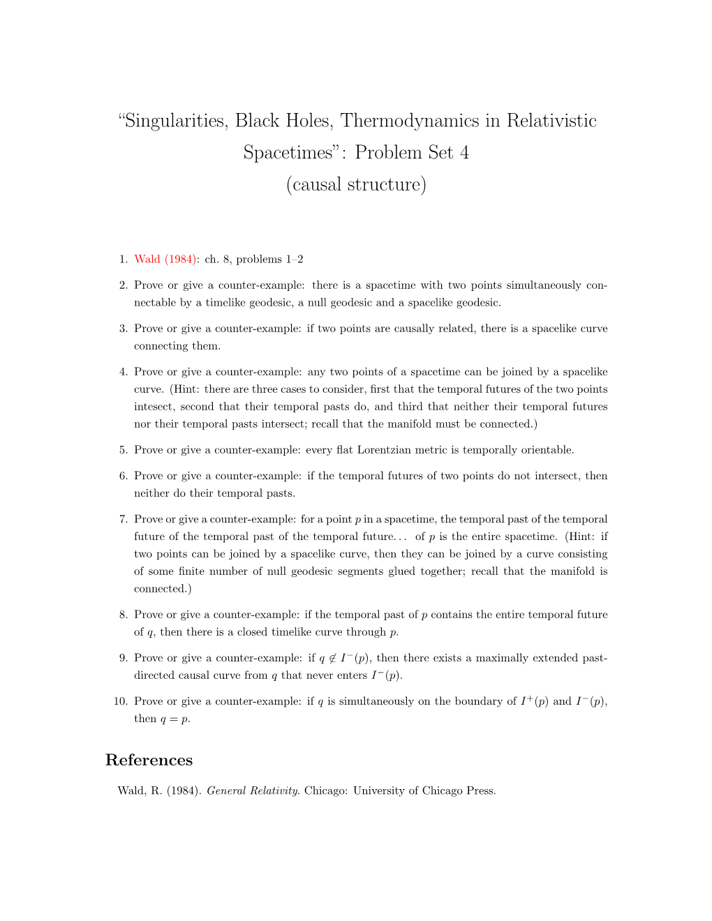 Problem Set 4 (Causal Structure)