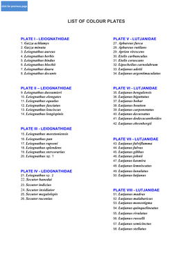 List of Colour Plates