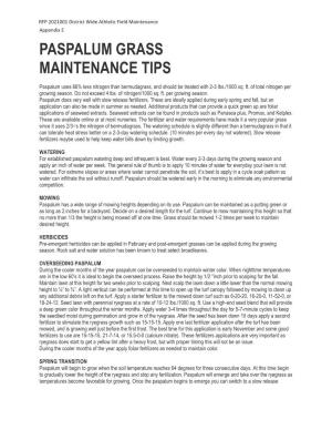 Paspalum Grass Maintenance Tips