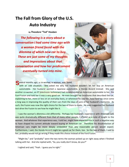 The Fall from Glory of the U.S. Auto Industry