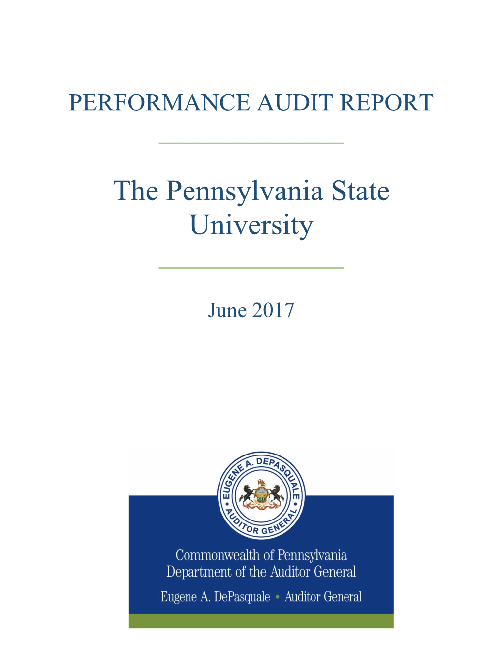 The Pennsylvania State University ______