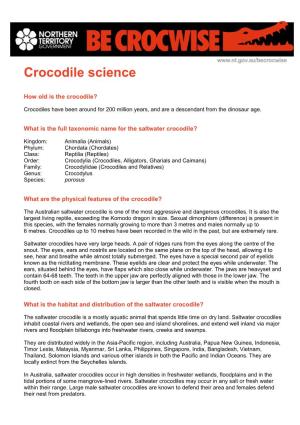 Crocodile Science