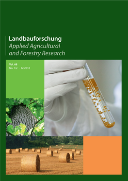 Landbauforschung Applied Agricultural and Forestry Research