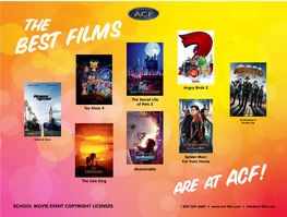 BEST FILMS the Are at ACF!