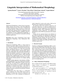 Linguistic Interpretation of Mathematical Morphology