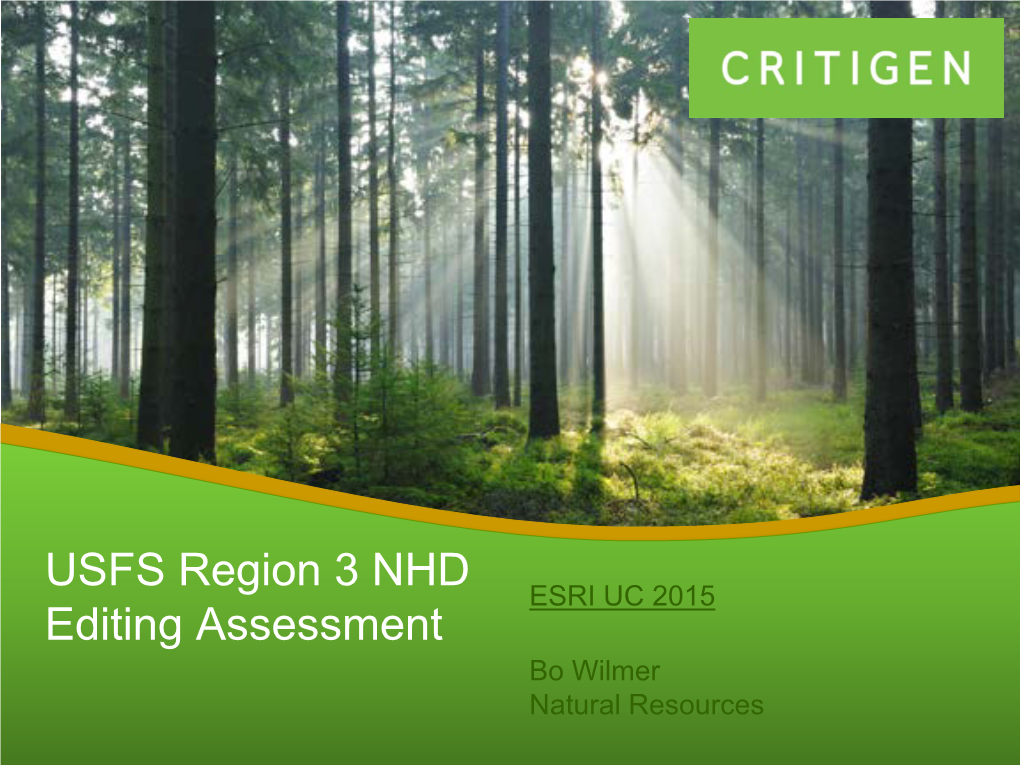 USFS Region 3 NHD Editing Assessment