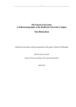 A Schizocartography of the Redbrick University Campus Tina Richardson