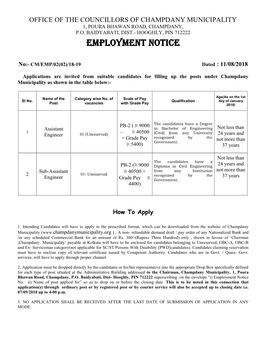 Employment Notice