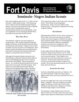 Seminole- Negro Indian Scouts
