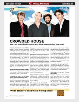CROWDED HOUSE Neil Finn and Company Return with Some Very Intriguing New Music