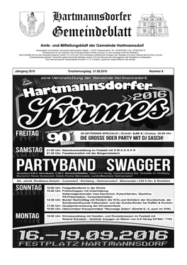 August 2016 Hartmannsdorfer Gemeindeblatt Seite 2