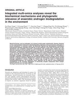 Integrated Multi-Omics Analyses Reveal the Biochemical Mechanisms and Phylogenetic Relevance of Anaerobic Androgen Biodegradation in the Environment