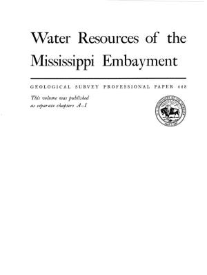 Water Resources of the Mississippi Embayment