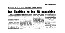 Las Alcaldías En Los 78 Municipios