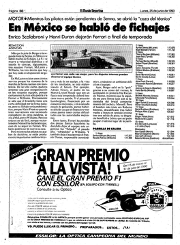 En México Se Habló De Lichales Enricó Scalábroniy Henri Duran.Dejarán Ferrari a Final De Tmporada
