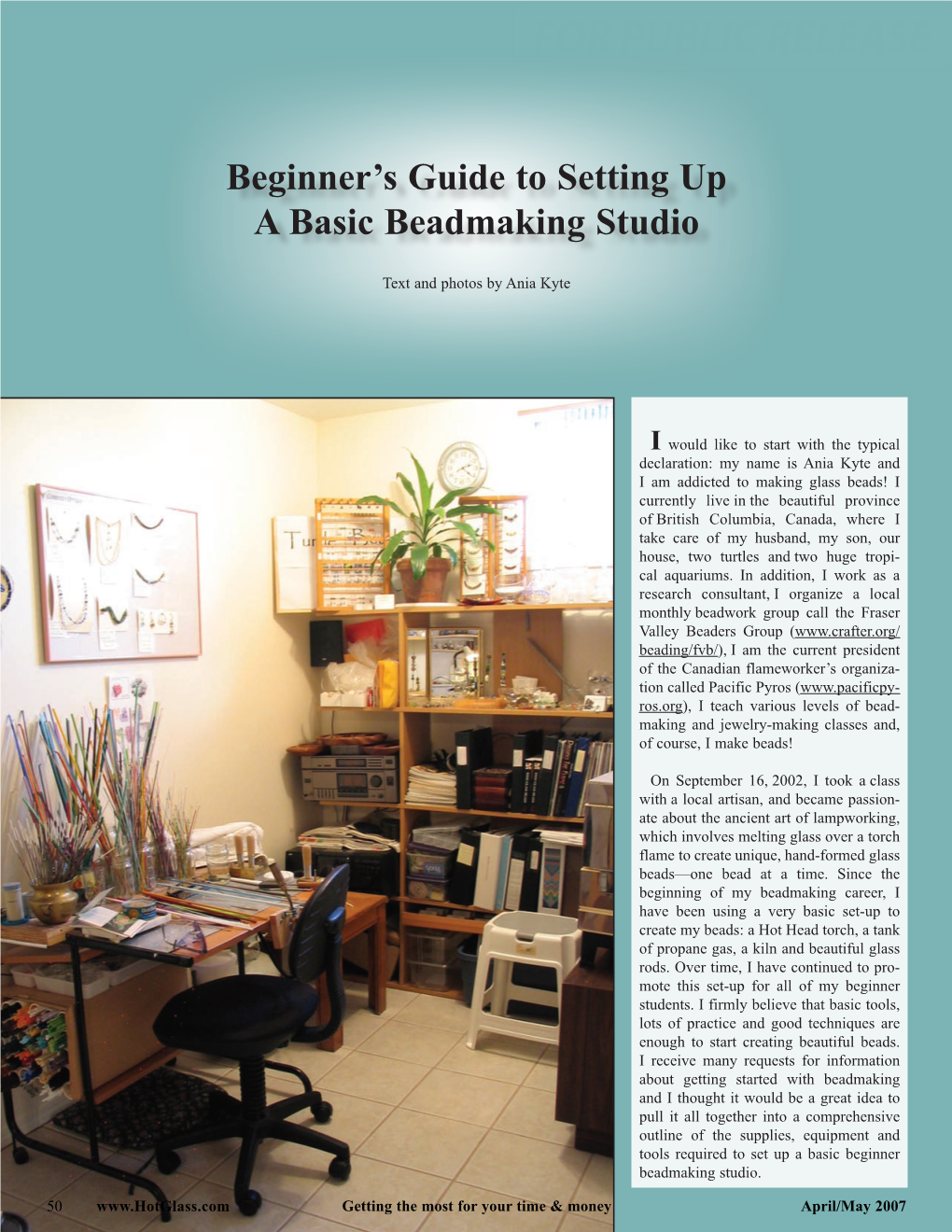 Beginner's Guide to Setting up a Basic Beadmaking Studio