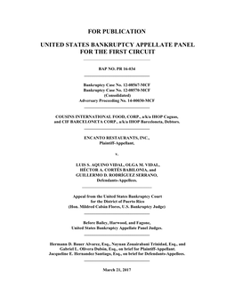 For Publication United States Bankruptcy Appellate