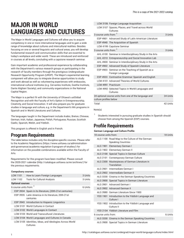 Major in World Languages and Cultures
