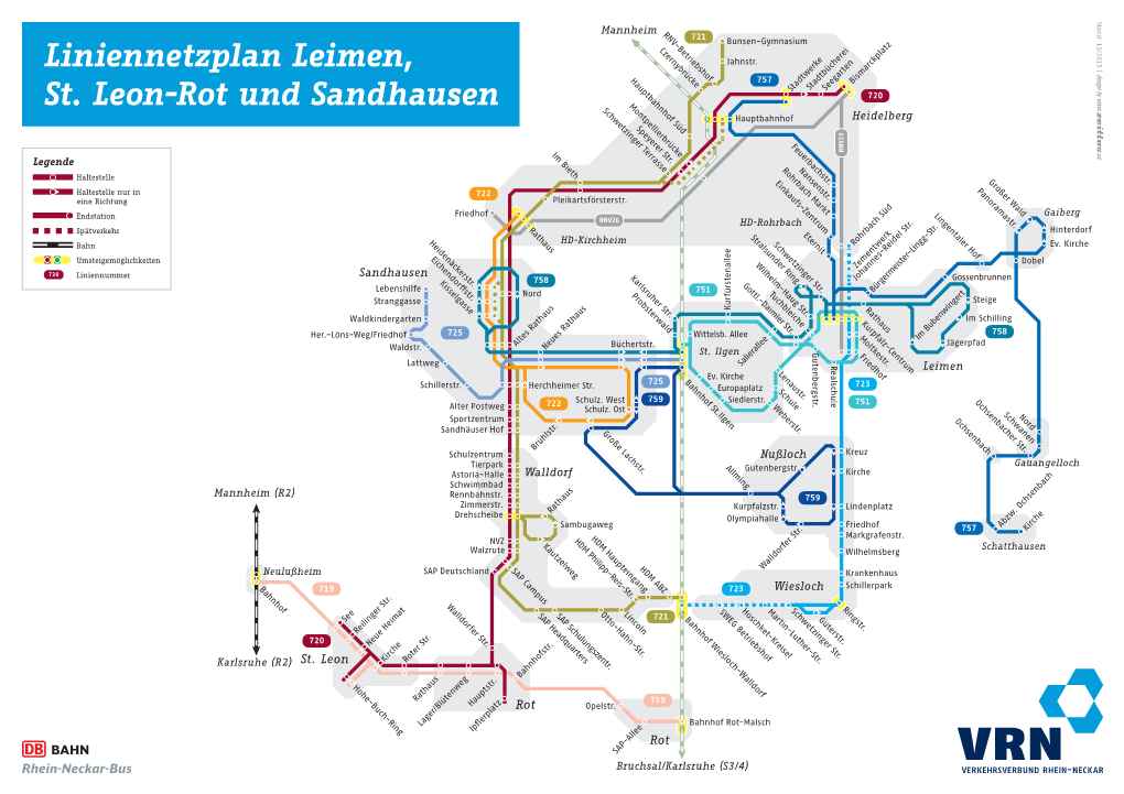 Liniennetzplan Leimen, St. Leon-Rot Und Sandhausen