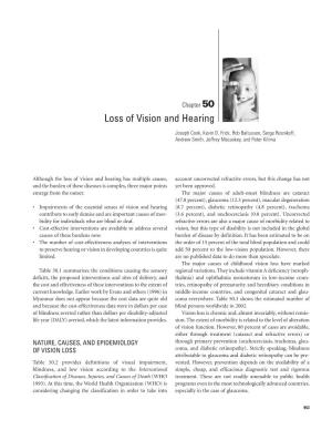 Loss of Vision and Hearing
