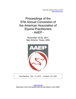 How to Train a Stallion to Use a Dummy Mount. AAEP Proceedings 57