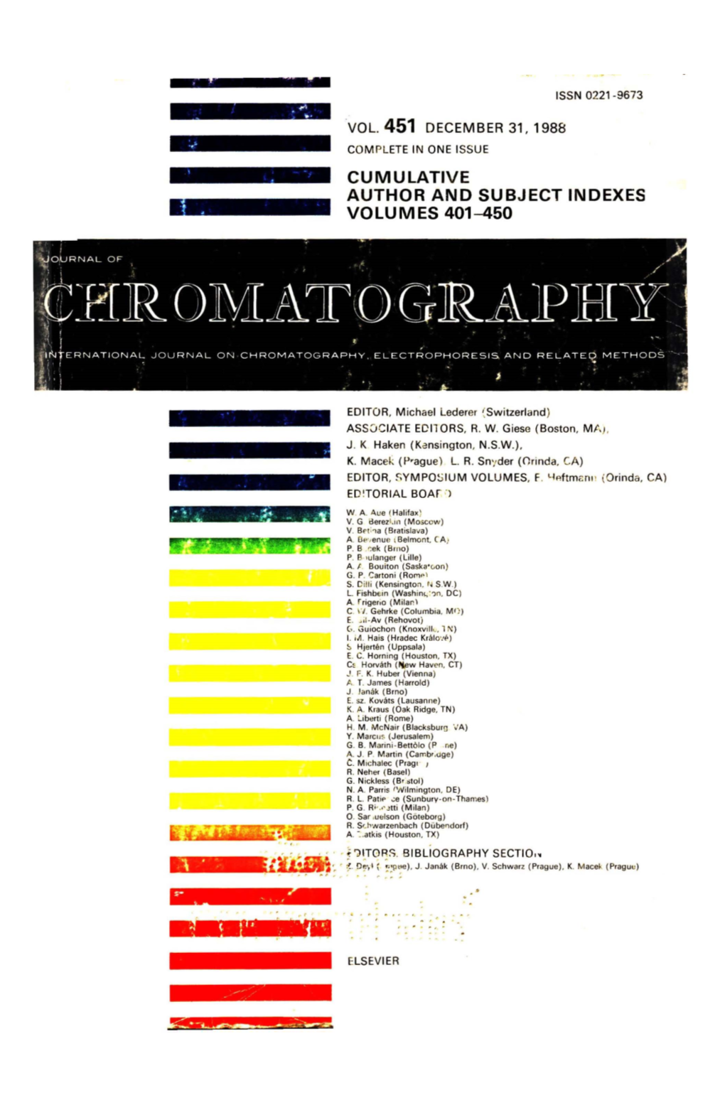 Journal of Chromatography Vol. 451 December 31, 1988