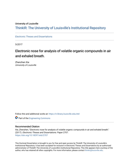 Electronic Nose for Analysis of Volatile Organic Compounds in Air and Exhaled Breath