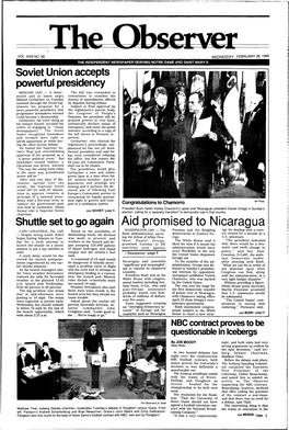 Aid Promised to Nicaragua CAPE CANAVERAL, Fla