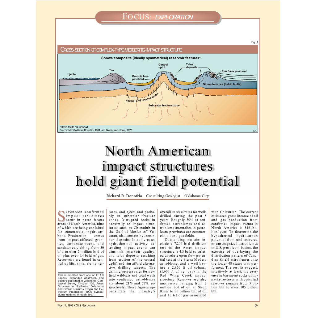 North American Impact Structures Hold Giant Field Potential